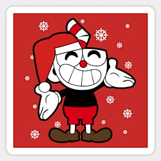 Cuphead Christmas Magnet